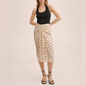 Mango Polkadot Skirt SZ L